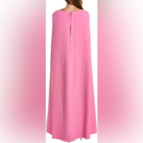 Marchesa Notte pink columnar cape gown - Picture 3 of 8